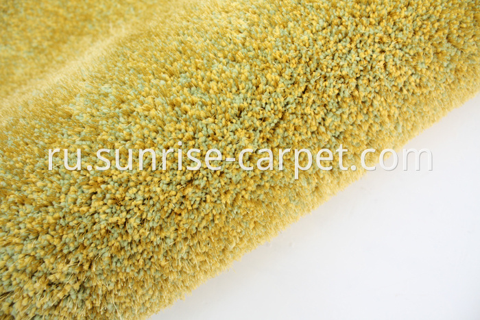 Microfiber and 150D Shagy Home Rug Carpet green & yellow 